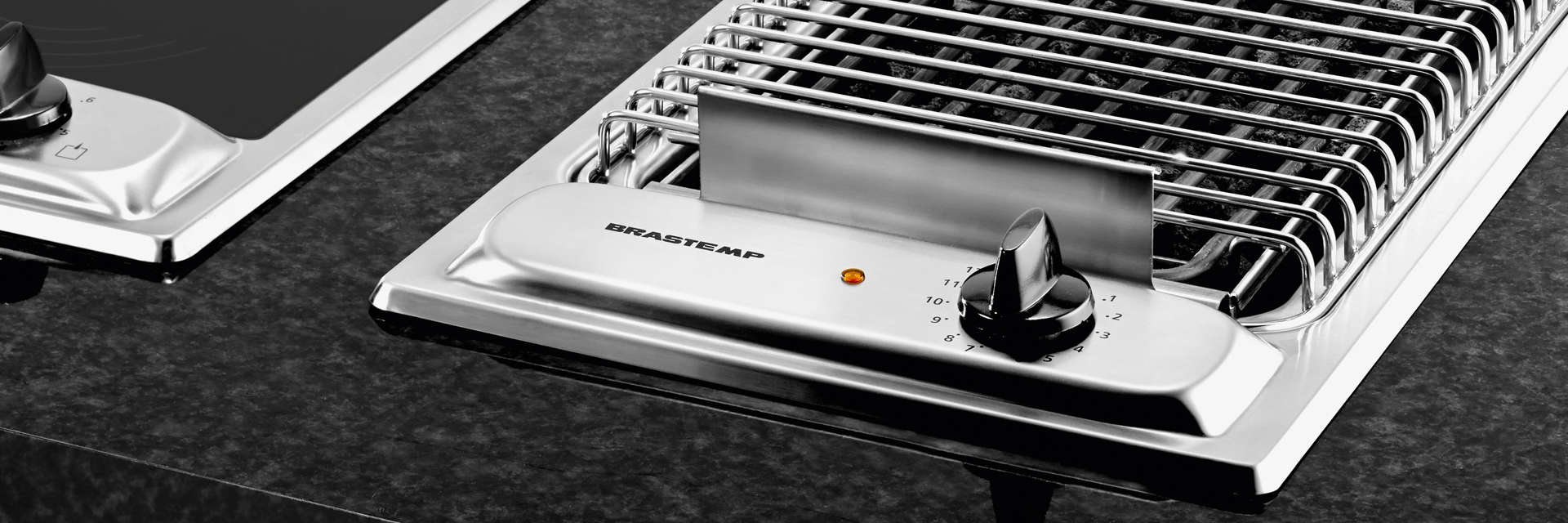 Cooktop Elétrico Brastemp Dominó Churrasqueira Cor Inox