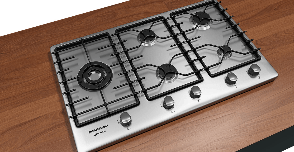 Cooktop Brastemp Gourmand Inox 5 Bocas Brastemp